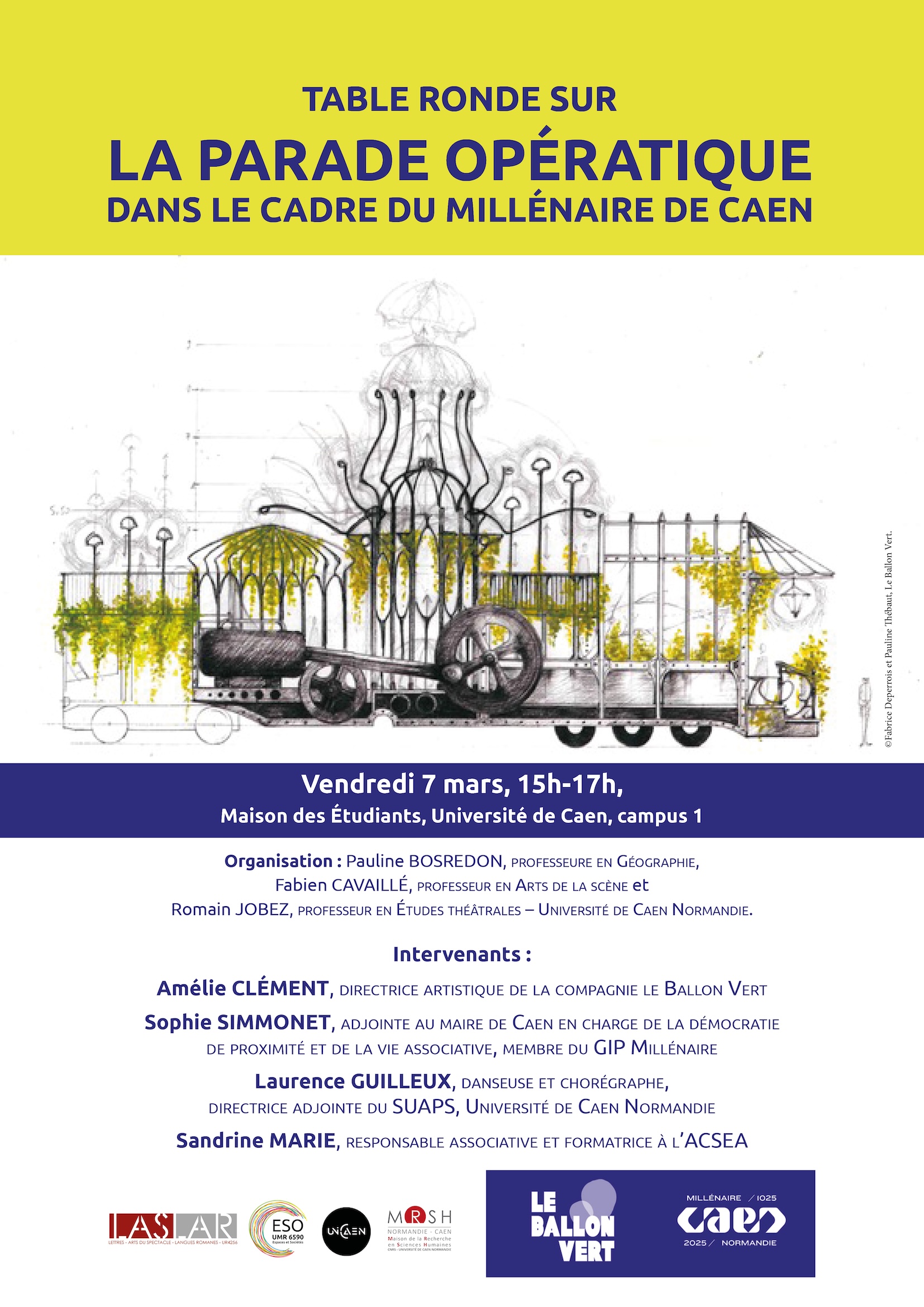 Affiche de la table ronde sur la Parade opératique